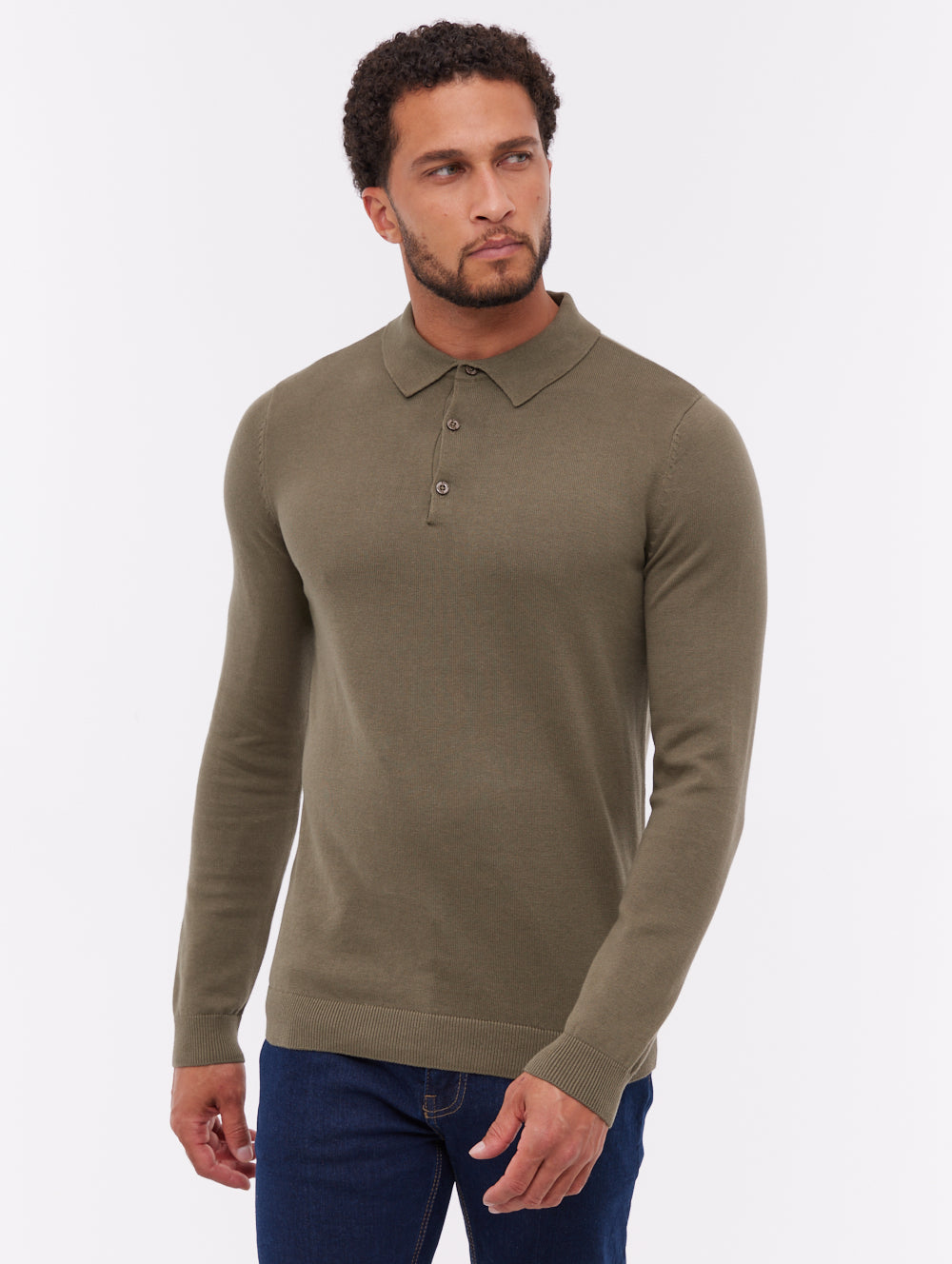 Pollos Long-Sleeve Polo Shirt - Green