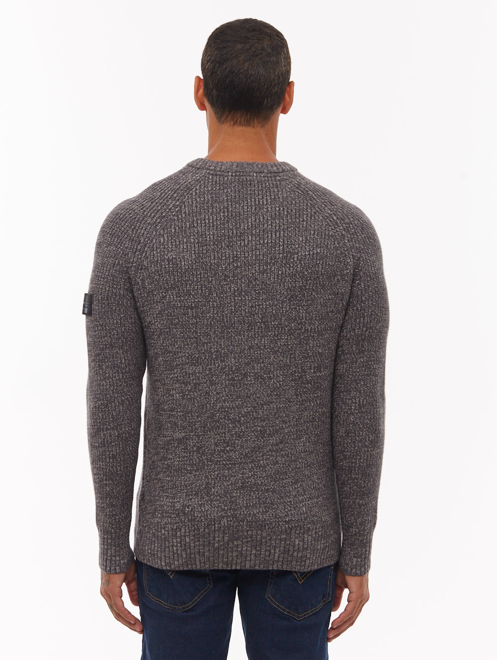 Molna Raglan Sleeve Crew Neck Sweater - Grey