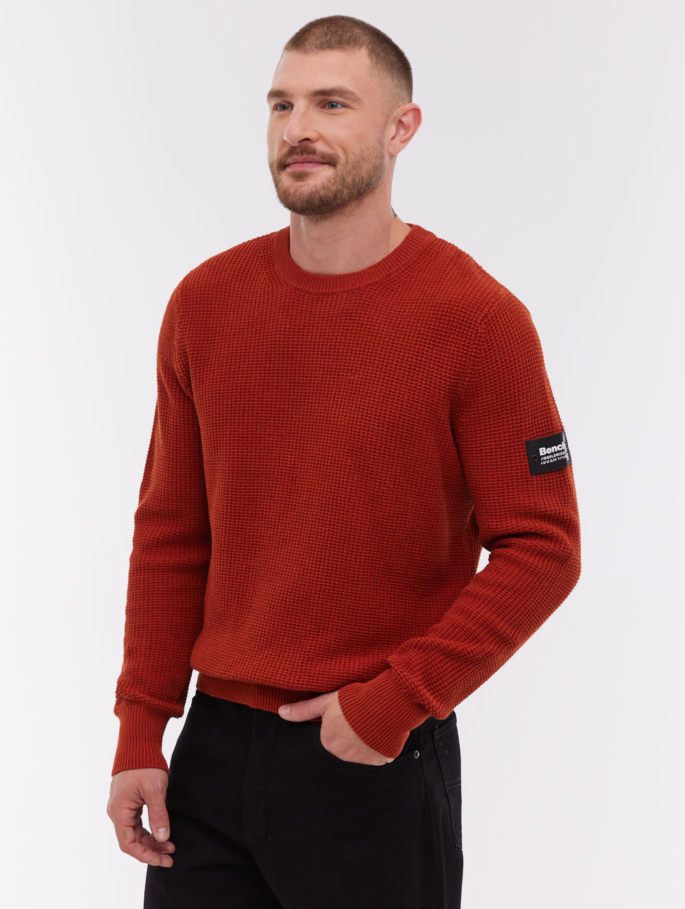 Falum Crew Neck Sweater - Orange