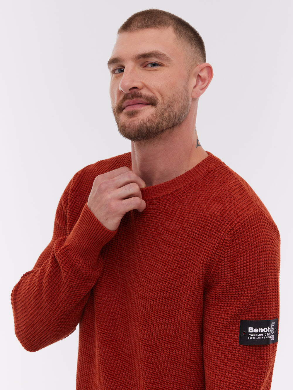 Falum Crew Neck Sweater - Orange