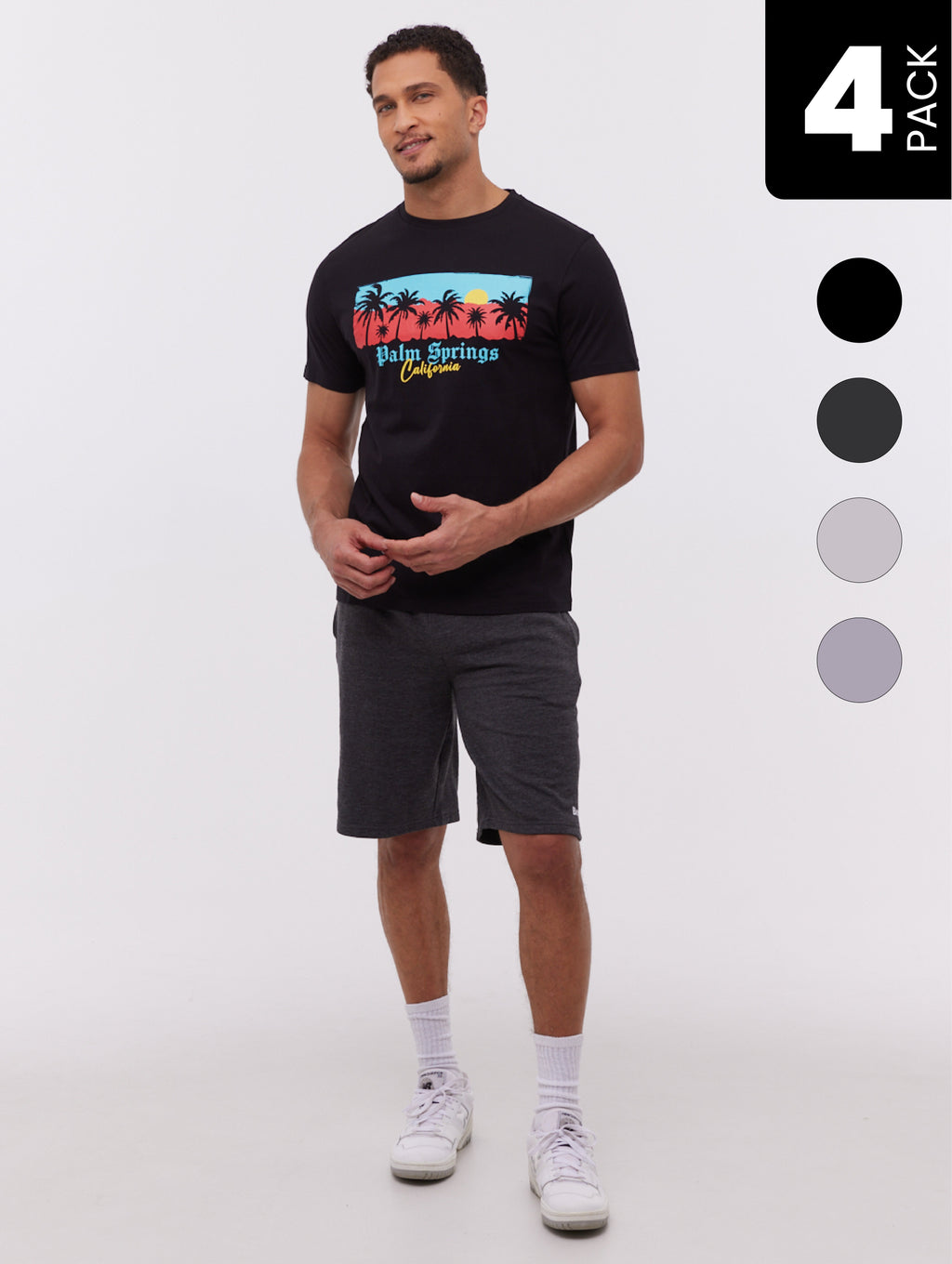 Vetral Graphic T-Shirt & Shorts 4-Pack